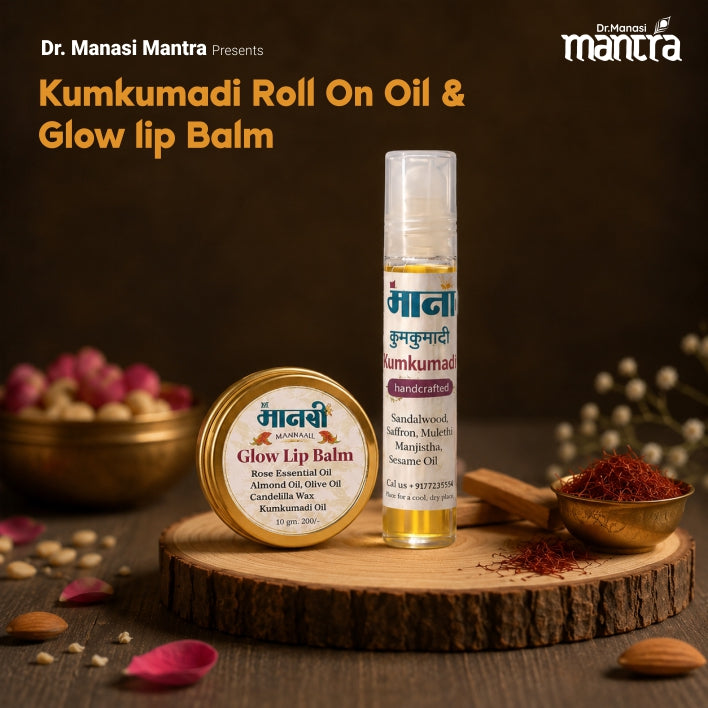 Kumkumadi Roll On Oil & Glow Lip Balm